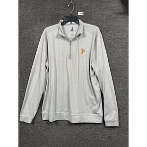 Johnnie-O Flex Pullover Shirt Mens Large Gray 1/4 Zip Stretch Golf JMK01420